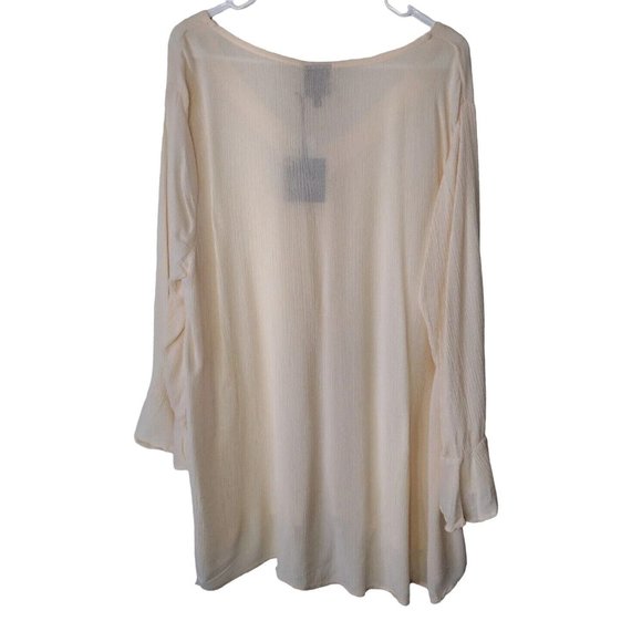 Bobeau Top Womens 1x Flutter Cuff Bohemian - Picture 2 of 8